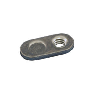 NSWSS3/8C 3/8-16 SPOT WELD NUT SS SINGLE TAB WITH OFFSET HOLE SNZ3318